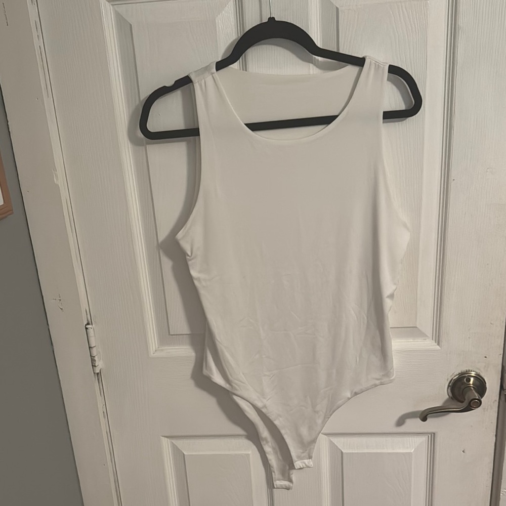 White Sleeveless Bodysuit